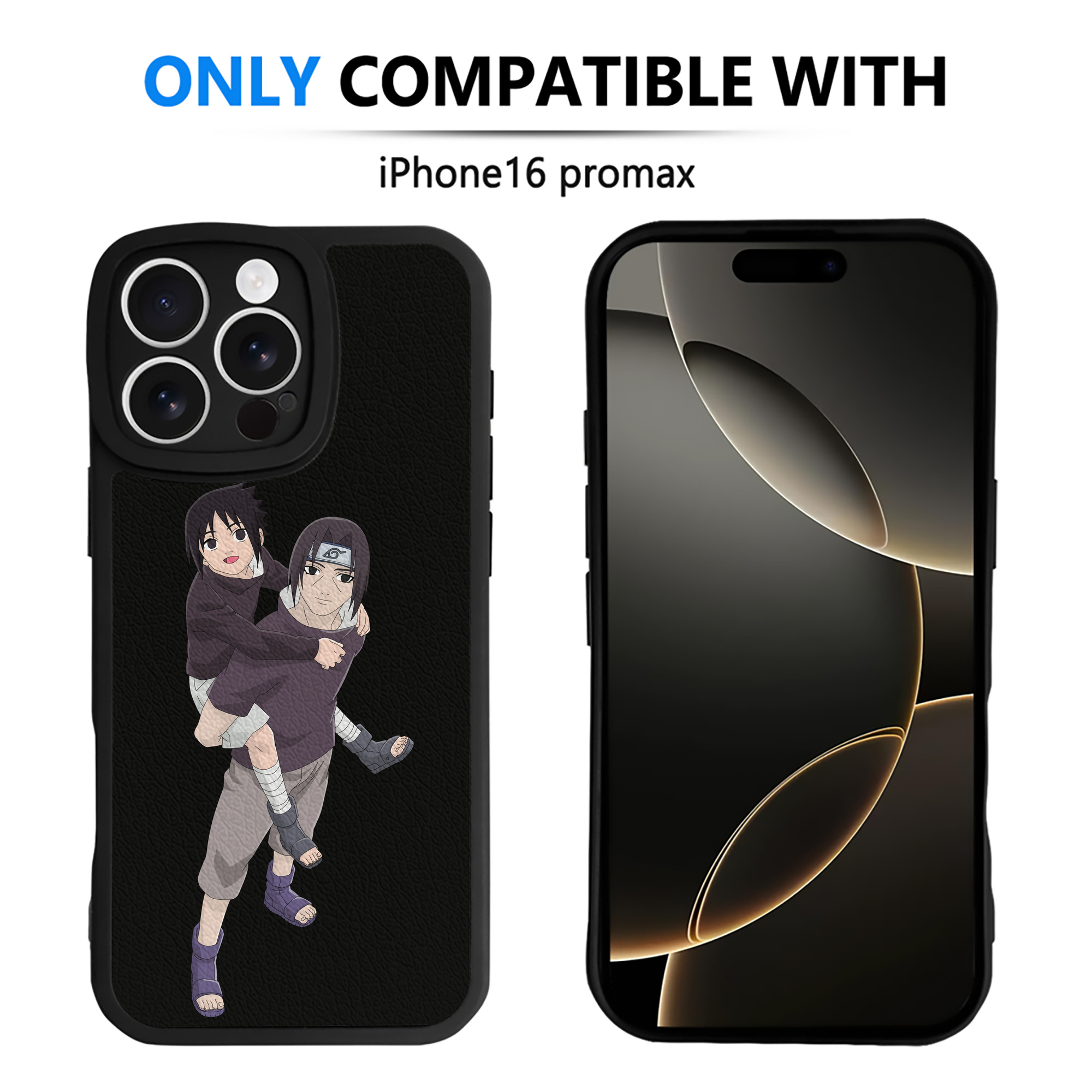 （画像用） NARUTO -ナルト- うちは イタチ Uchiha Itachi 【iPhone 16シリーズ対応】シリコンスマホケース（レザー調） 材質：シリコン